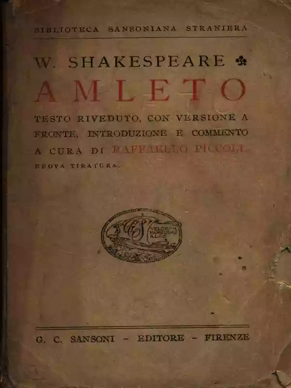 William Shakespeare: AMLETO. In versione italiana con testo a