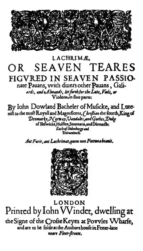 Cover John Dowland - Lachrimae or Seaven Teares